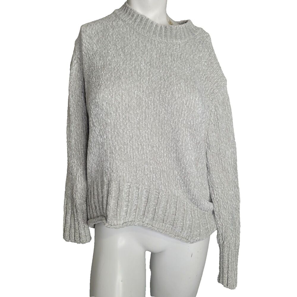 Cynthia Rowley Small Sweater knit ribbed stretch soft crewneck longsleeve